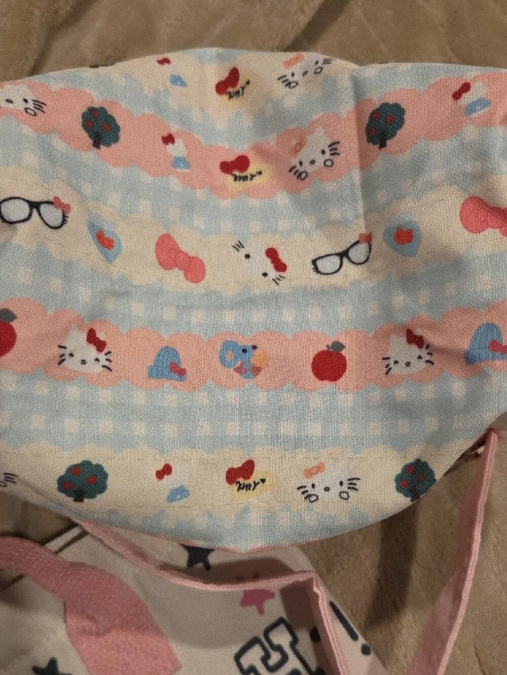 Hello Kitty Pink and Cream Tote Bag with 2 Pouches- NWOT